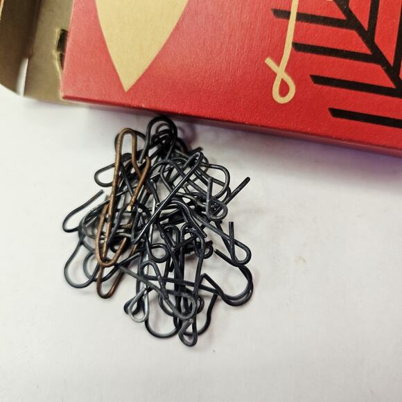 2 Vintage 1959 Doubl Glo Christmas Tree Ornament Hangers Hooks Original Boxes - Picture 9 of 12